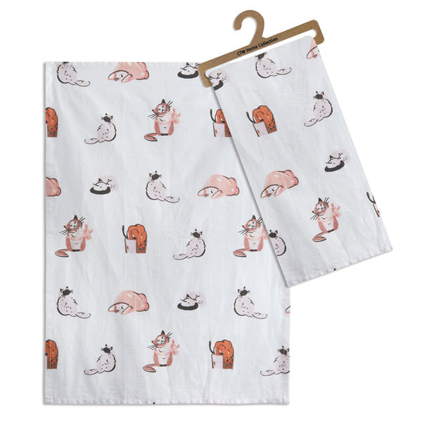 Feline Friends Tea Towel