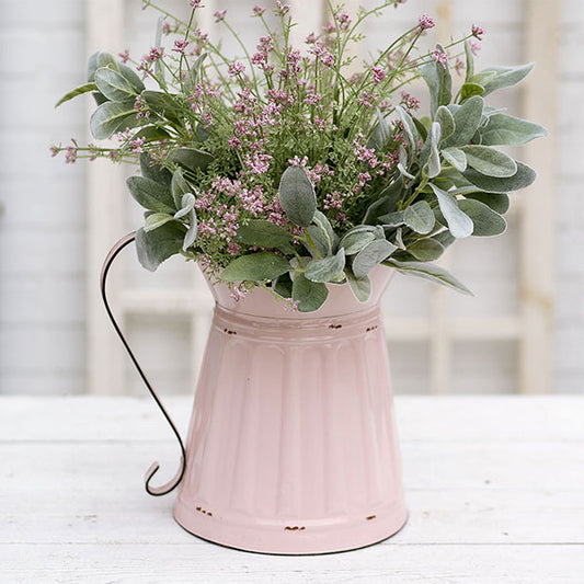 Pink Painted Wide Mouth Pitcher